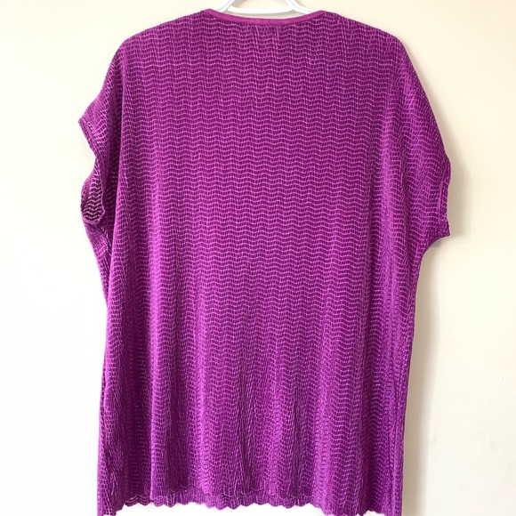 Allison Daley Purple Short Sleeve Blouse size 2X - Picture 4 of 6